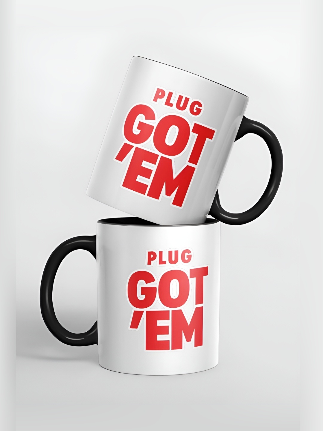 

macmerise White & Red Printed Ceramic Glossy Mug 325 ml