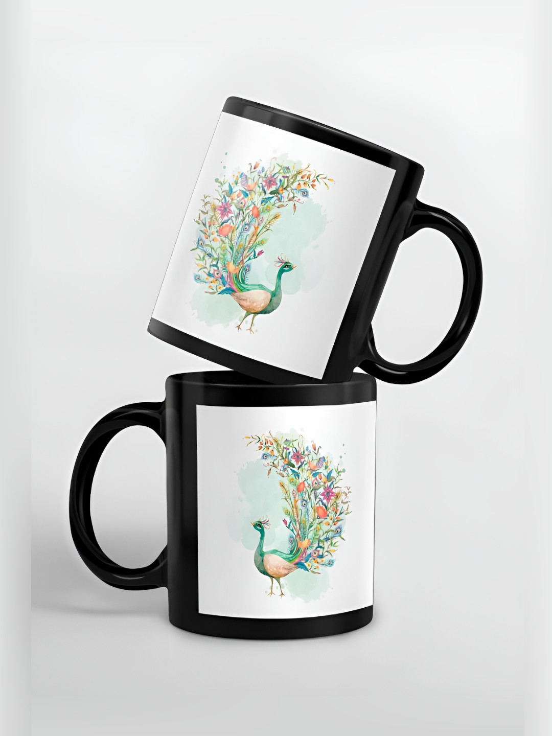 

macmerise White & Green Printed Ceramic Glossy Mug 325ml