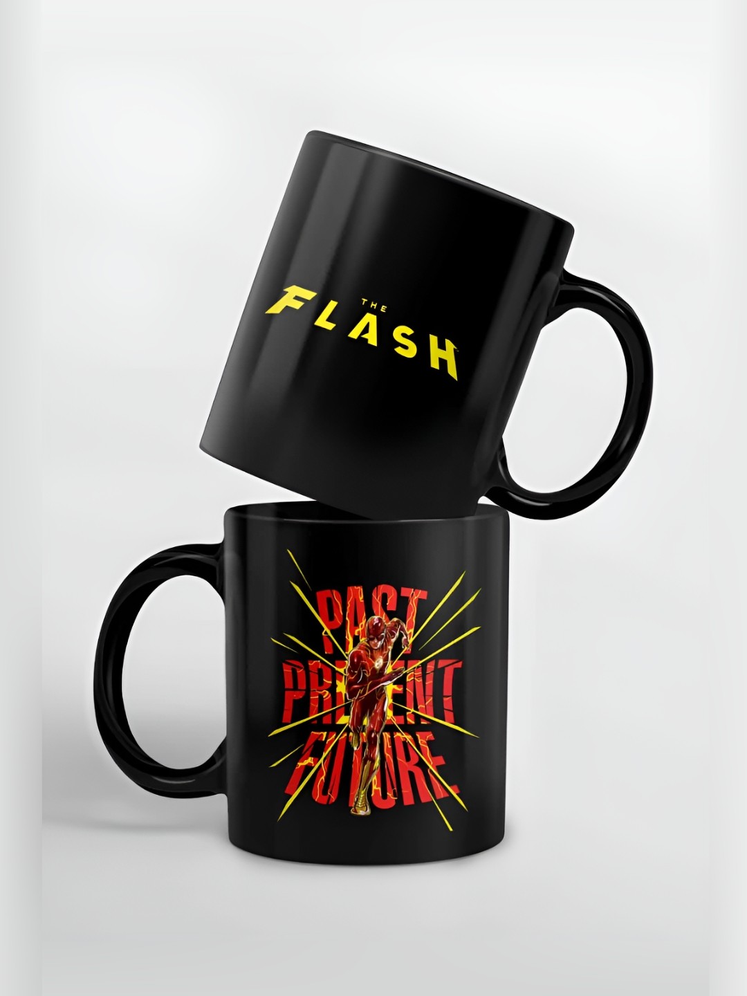

macmerise Black & Red Printed Ceramic Matte Mugs 325 ml