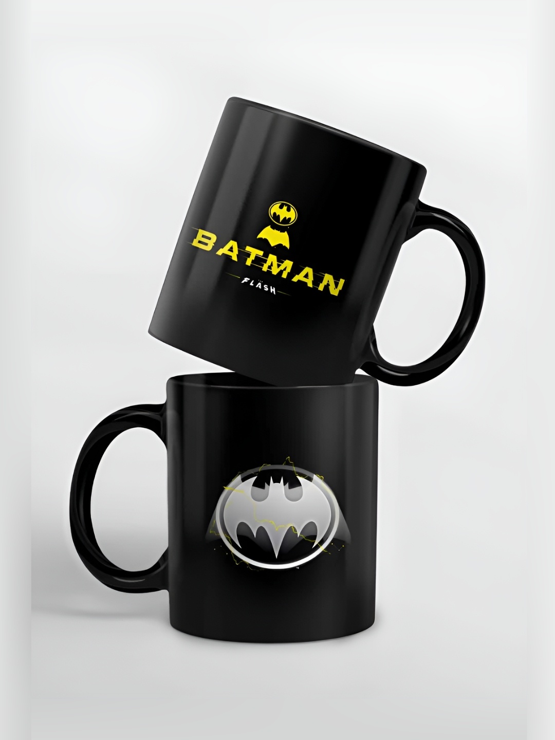 

macmerise Black & Yellow Printed Ceramic Glossy Mug 325 ml