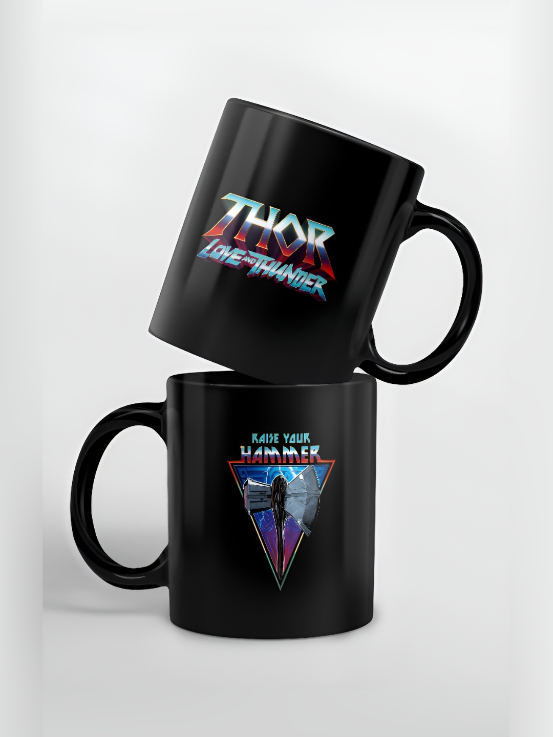 

macmerise Black & Blue Text or Slogans Printed Ceramic Glossy Mug 325 ml