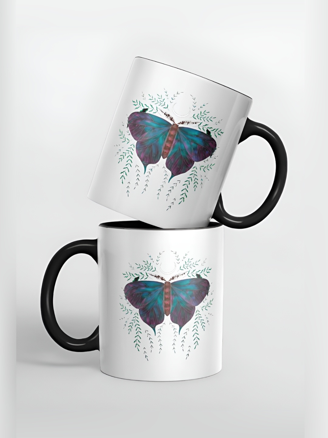 

macmerise White & Grey Printed Ceramic Glossy Mug 325ml