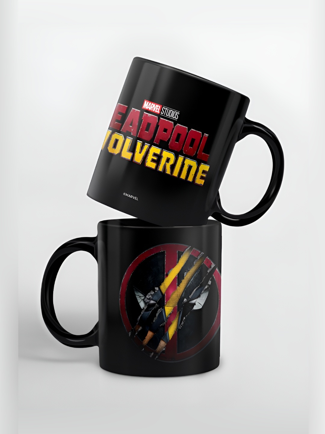 

macmerise Black & Red Printed Ceramic Glossy Finished Mug 325 ml