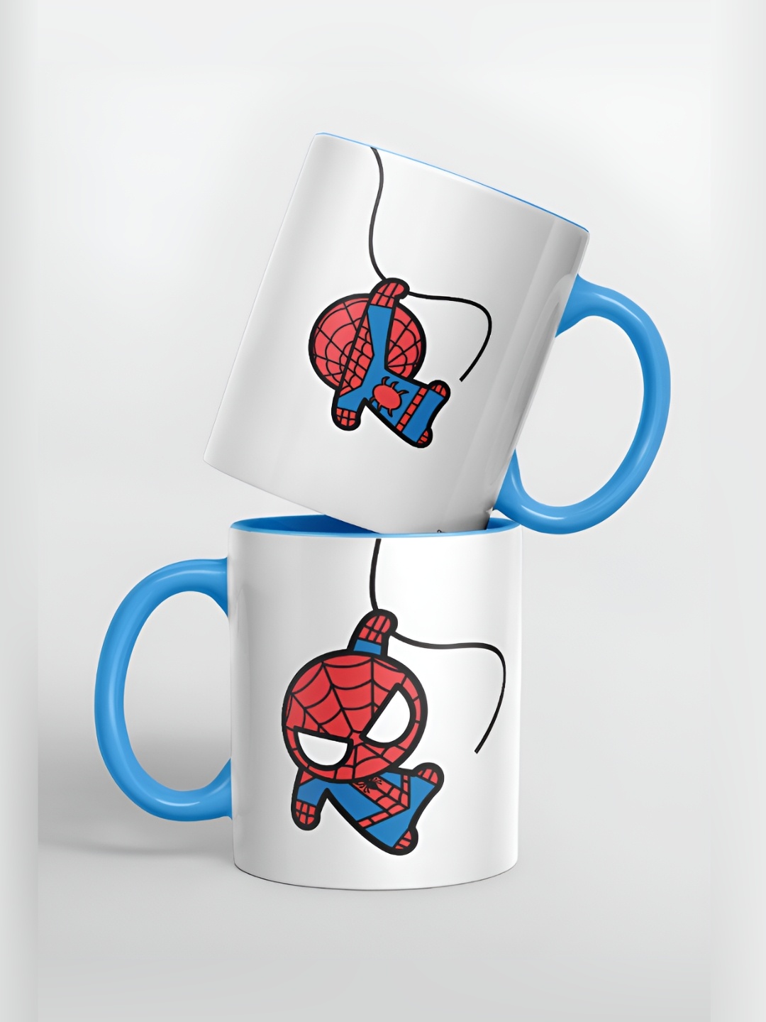 

macmerise White & Blue Printed Ceramic Glossy Mug 325ml