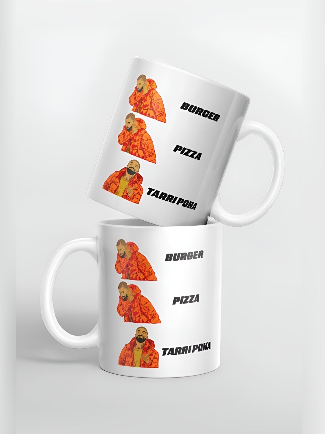 

macmerise White & Orange Text or Slogans Printed Ceramic Glossy Mug 325ml