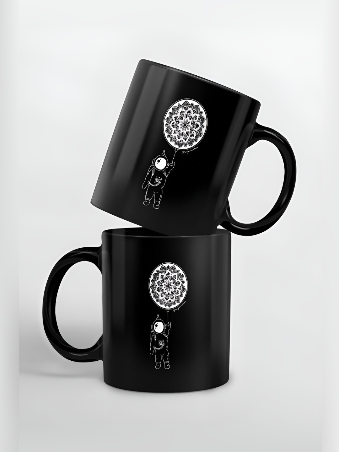 

macmerise Black & White Printed Ceramic Glossy Mug 325 ml