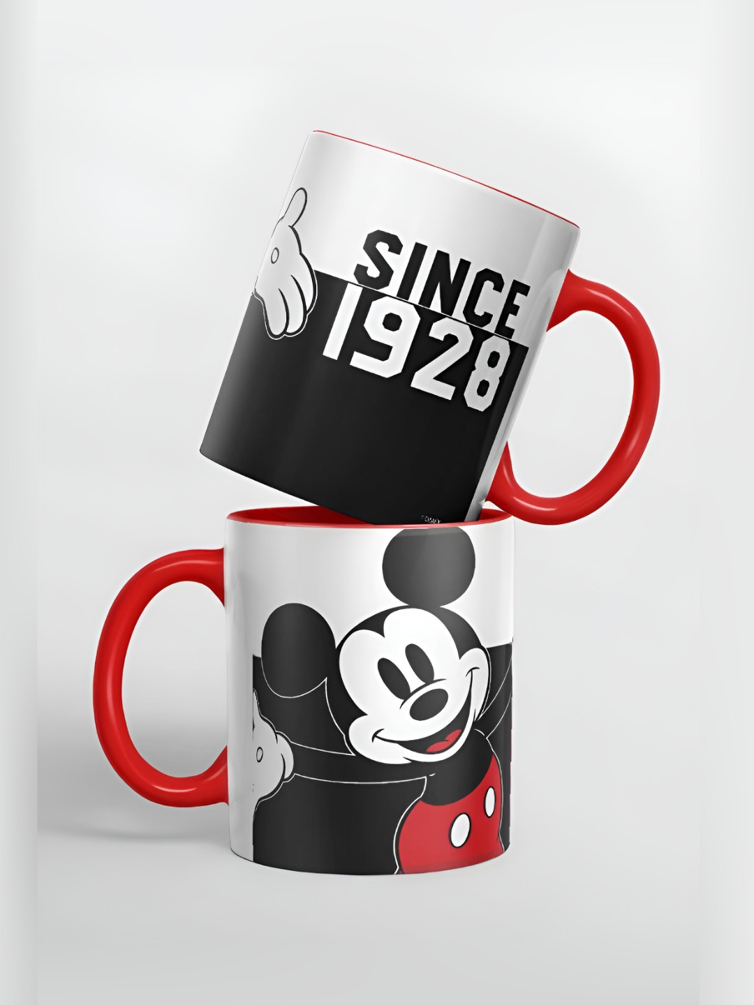 

macmerise White & Black Printed Ceramic Glossy Mug 325 ml