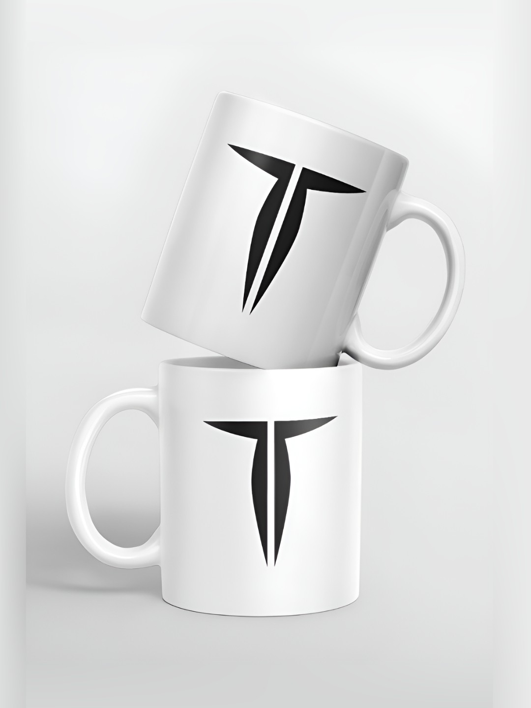

macmerise White & Black Printed Ceramic Glossy Mug 325 ml