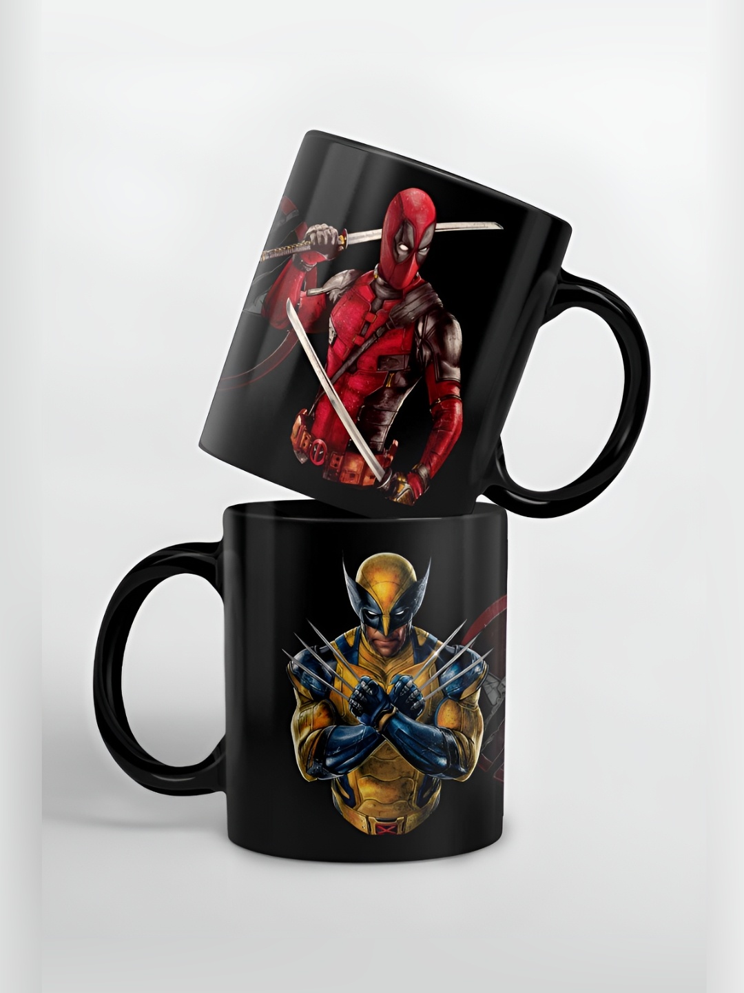 

macmerise Black & Red Printed Ceramic Glossy Finished Mug 325 ml