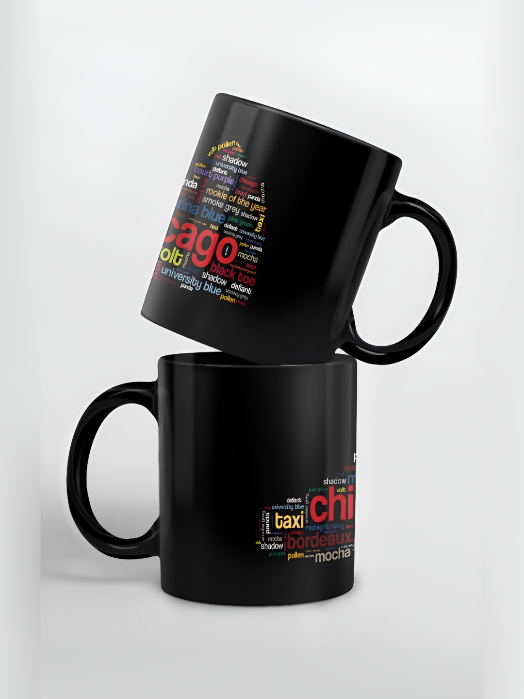 

macmerise Black & Red Printed Ceramic Glossy Finished Mug 325 ml