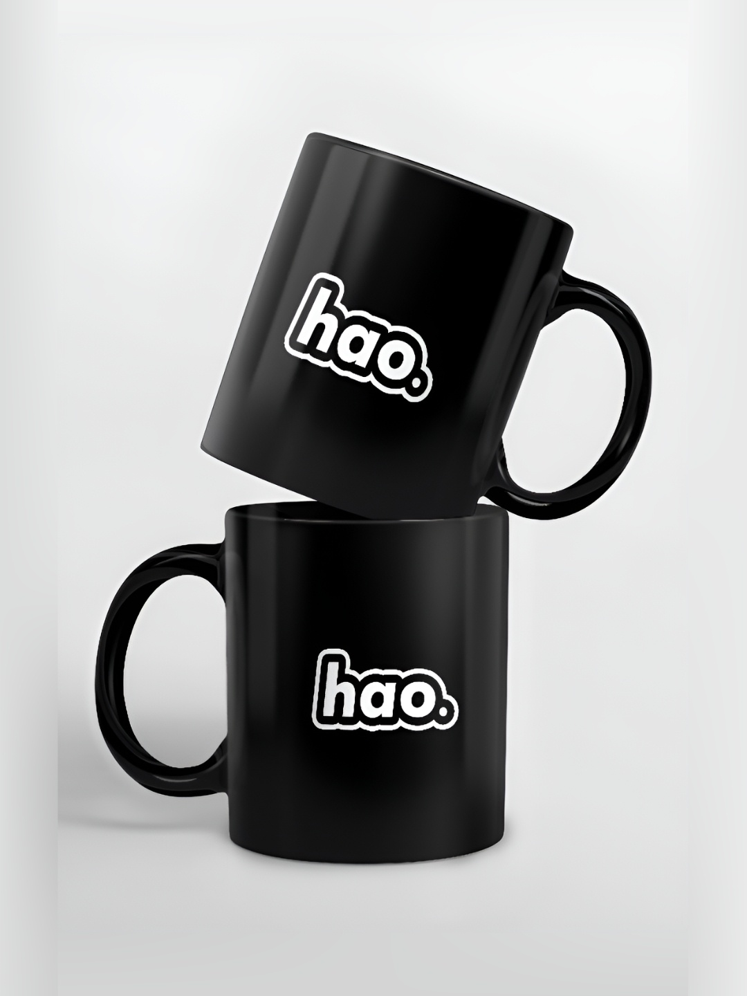 

macmerise Black & White Text or Slogans Printed Glossy Dishwasher Safe Mugs 325 ml