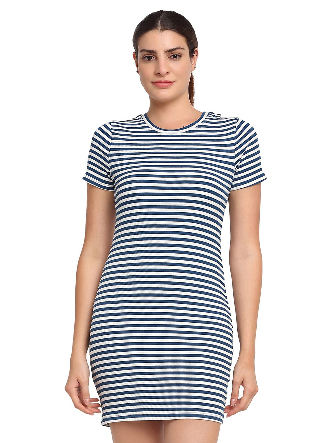 

Global Republic Striped T-shirt Mini Dress, Blue