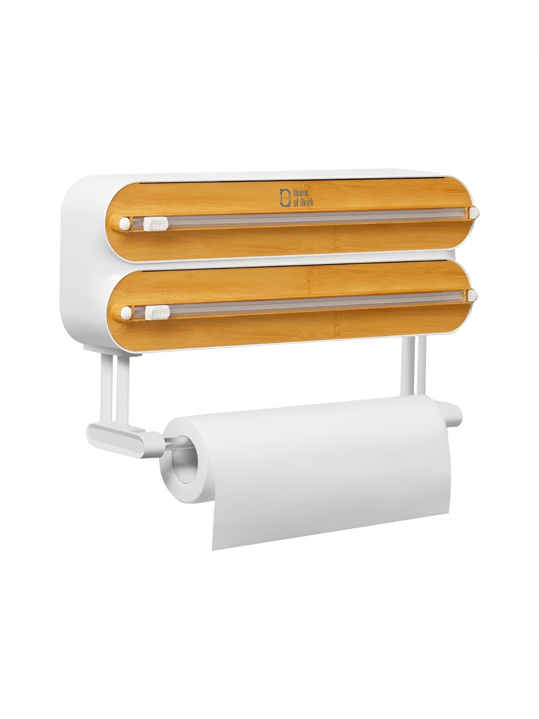 

HOUSE OF QUIRK Beige & White Wrap Organizer with Paper Towel Holder