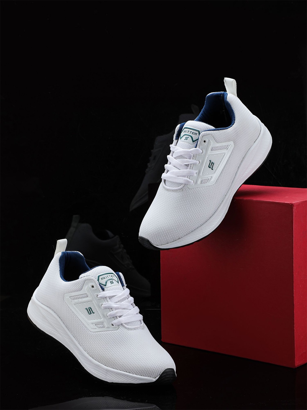 

TPENT Women Mesh Running Non-Marking Shoes, White
