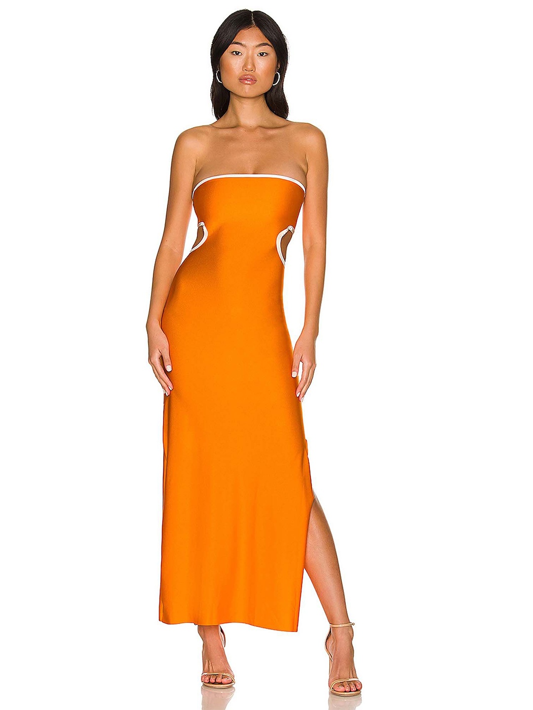 

LULU & SKY Cut-out Tube Sheath Dress, Orange