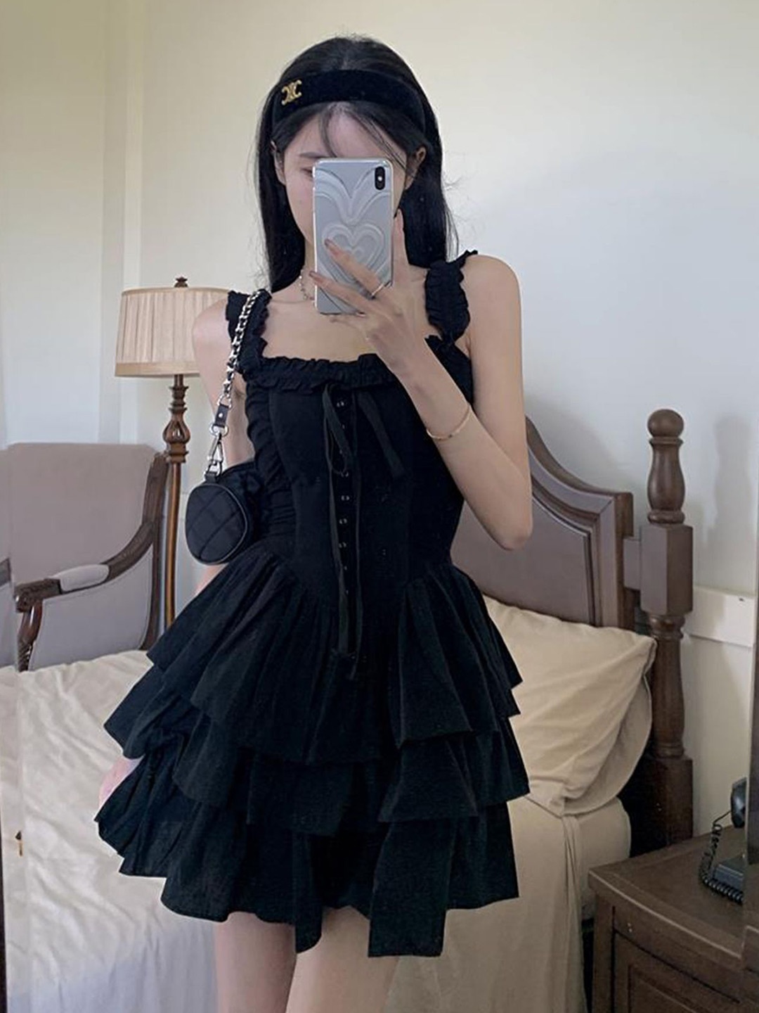 

LULU & SKY Fit & Flare Dress, Black