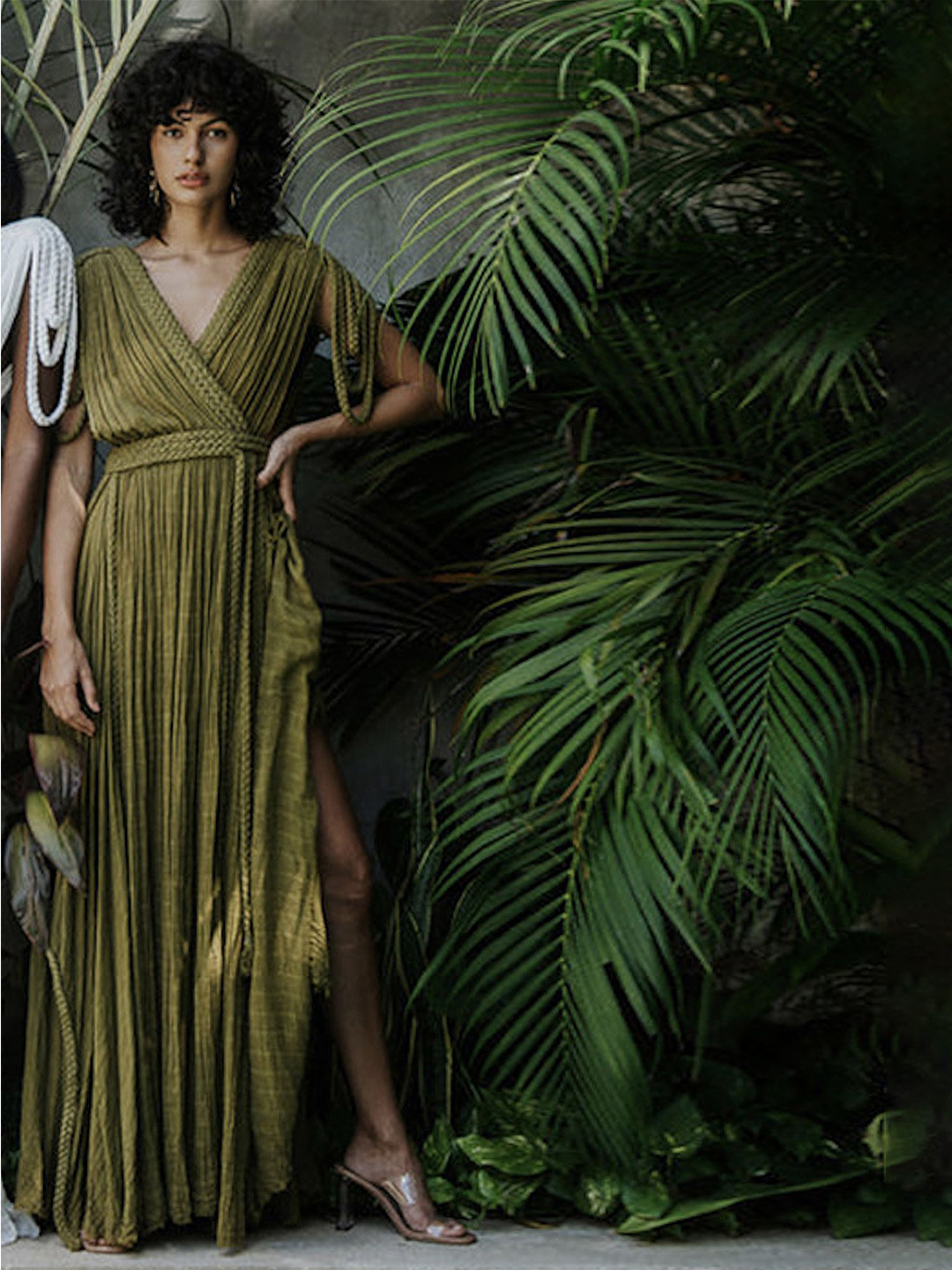 

LULU & SKY Women V-Neck Maxi Dress, Green