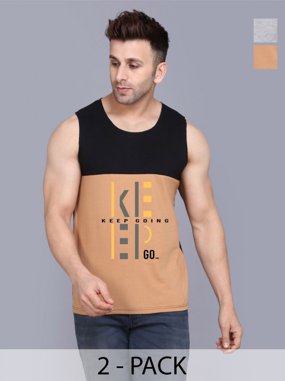 

SLOWLORIS Men Varsity 2 Printed Tropical Pockets Slim Fit T-shirt, Black