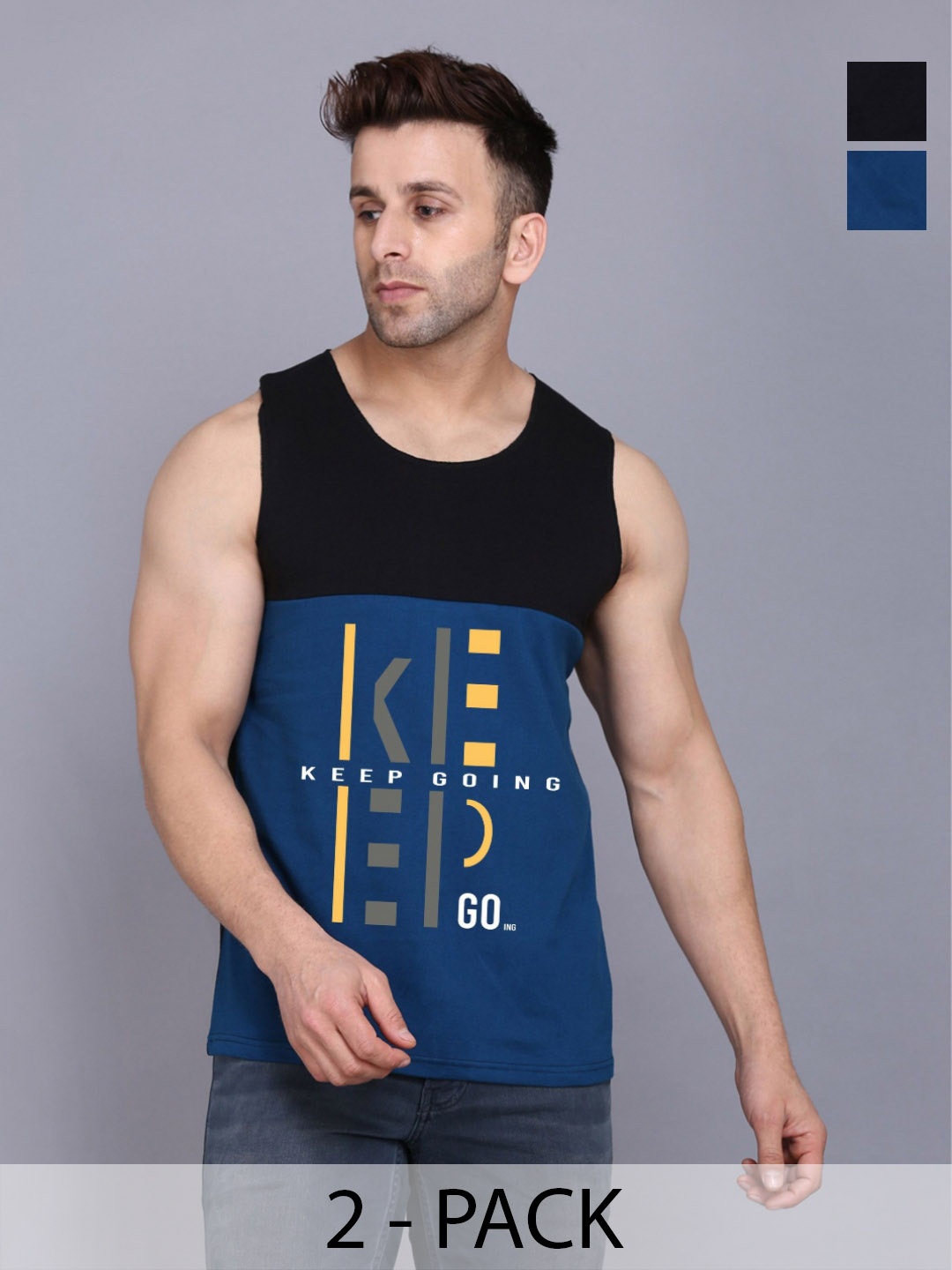 

SLOWLORIS Men Typography 2 Printed Pockets Slim Fit T-shirt, Black