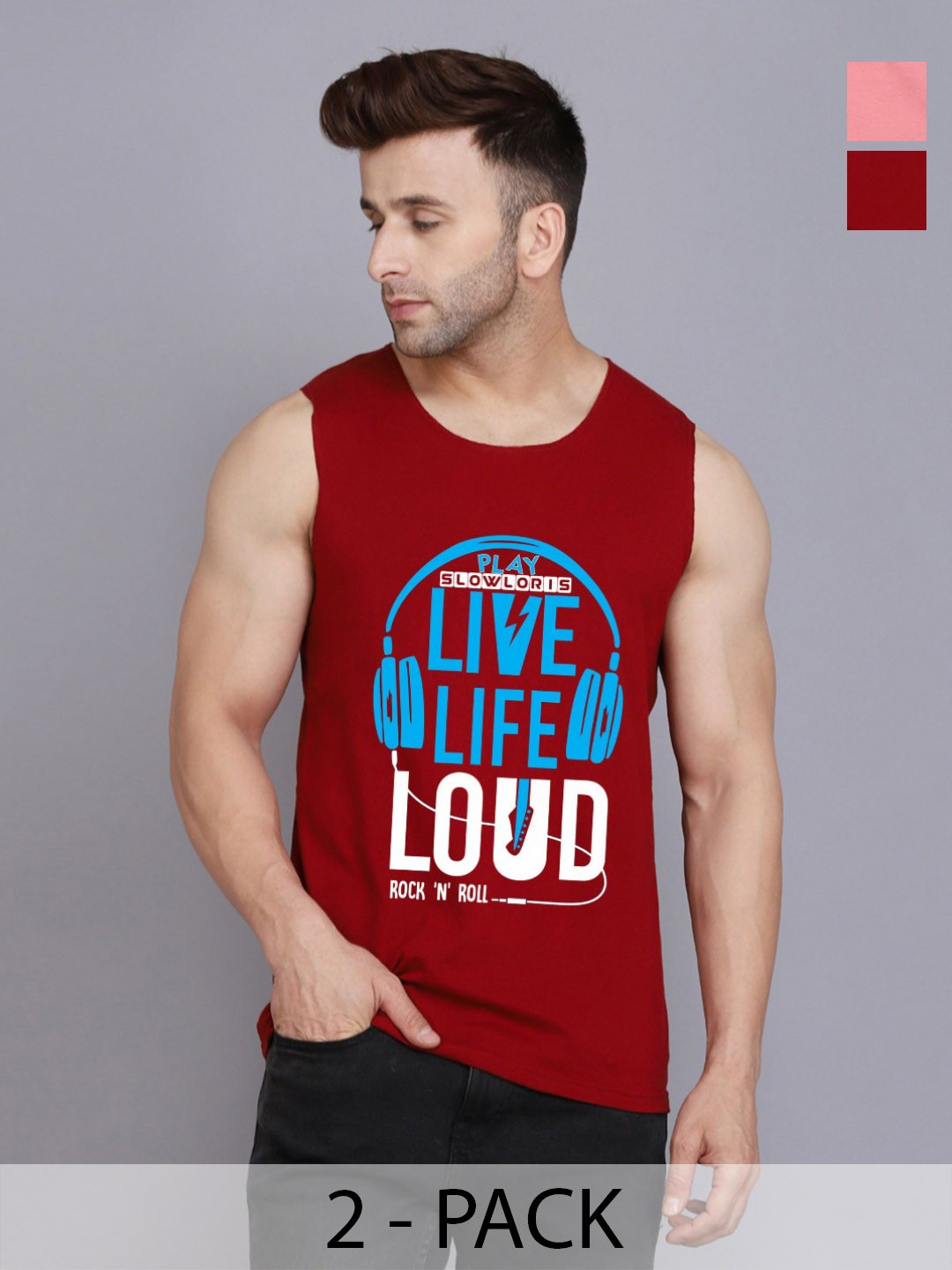 

SLOWLORIS Men Typography 2 Printed Raw Edge Slim Fit T-shirt, Maroon