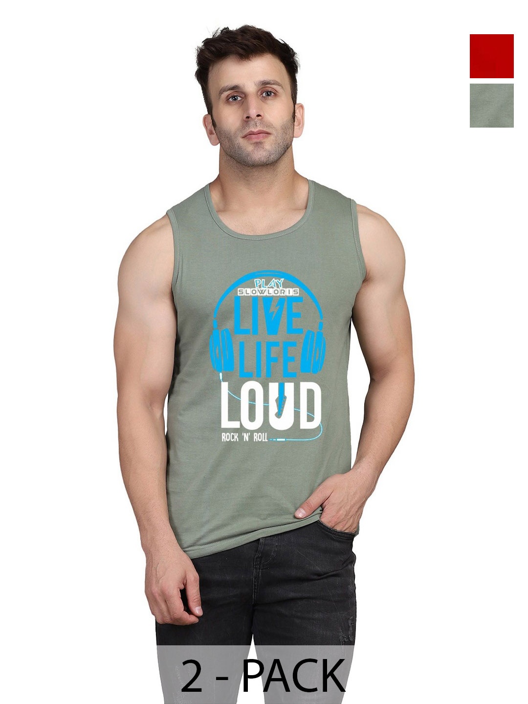 

SLOWLORIS Men Typography 2 Printed Raw Edge Slim Fit T-shirt, Green
