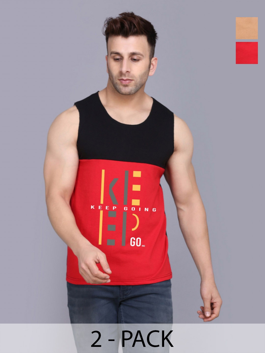 

SLOWLORIS Men 2 Printed Pockets Slim Fit T-shirt, Black
