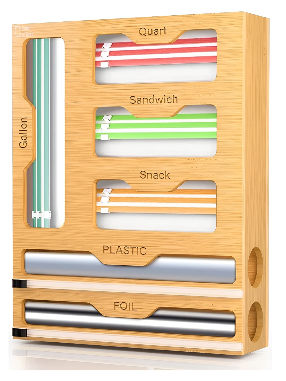 

HOUSE OF QUIRK Tan Brown Kitchen Bamboo Multi-Utility Organiser