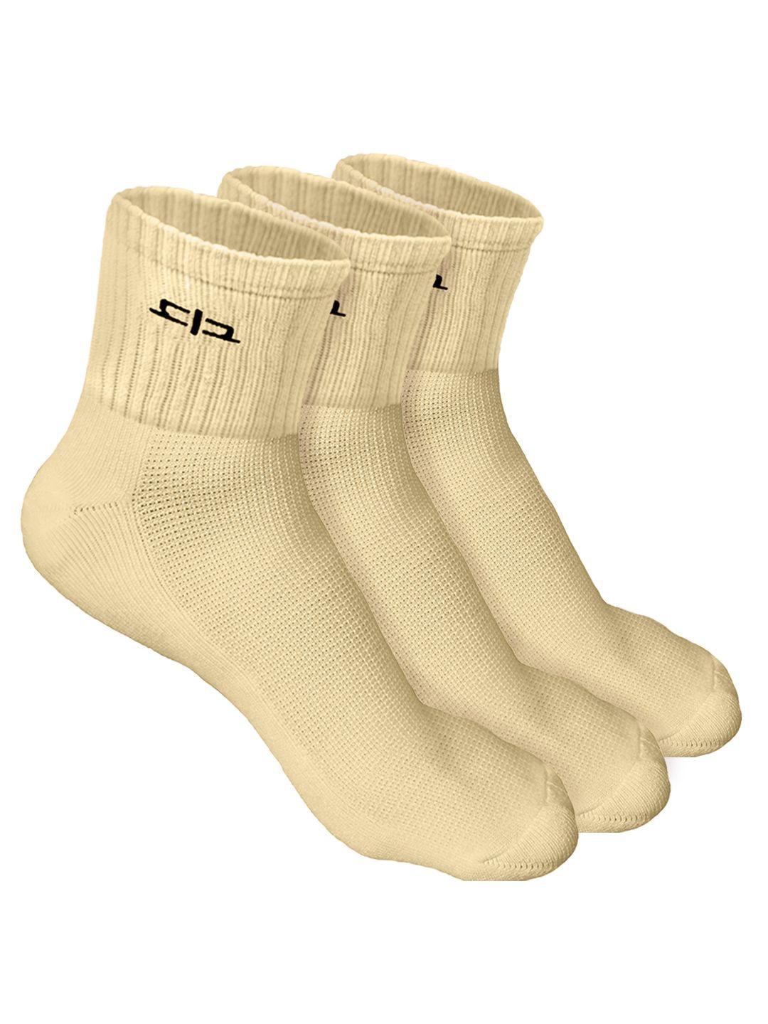 

Heelium Women Pack of 3 Bamboo Super Soft & Odour-Free Breathable Quater-Length Socks, Beige