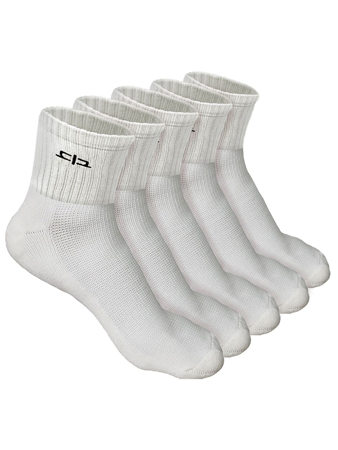 

Heelium Women Pack of 5 Bamboo Super Soft & Odour-Free Breathable Quater-Length Socks, White