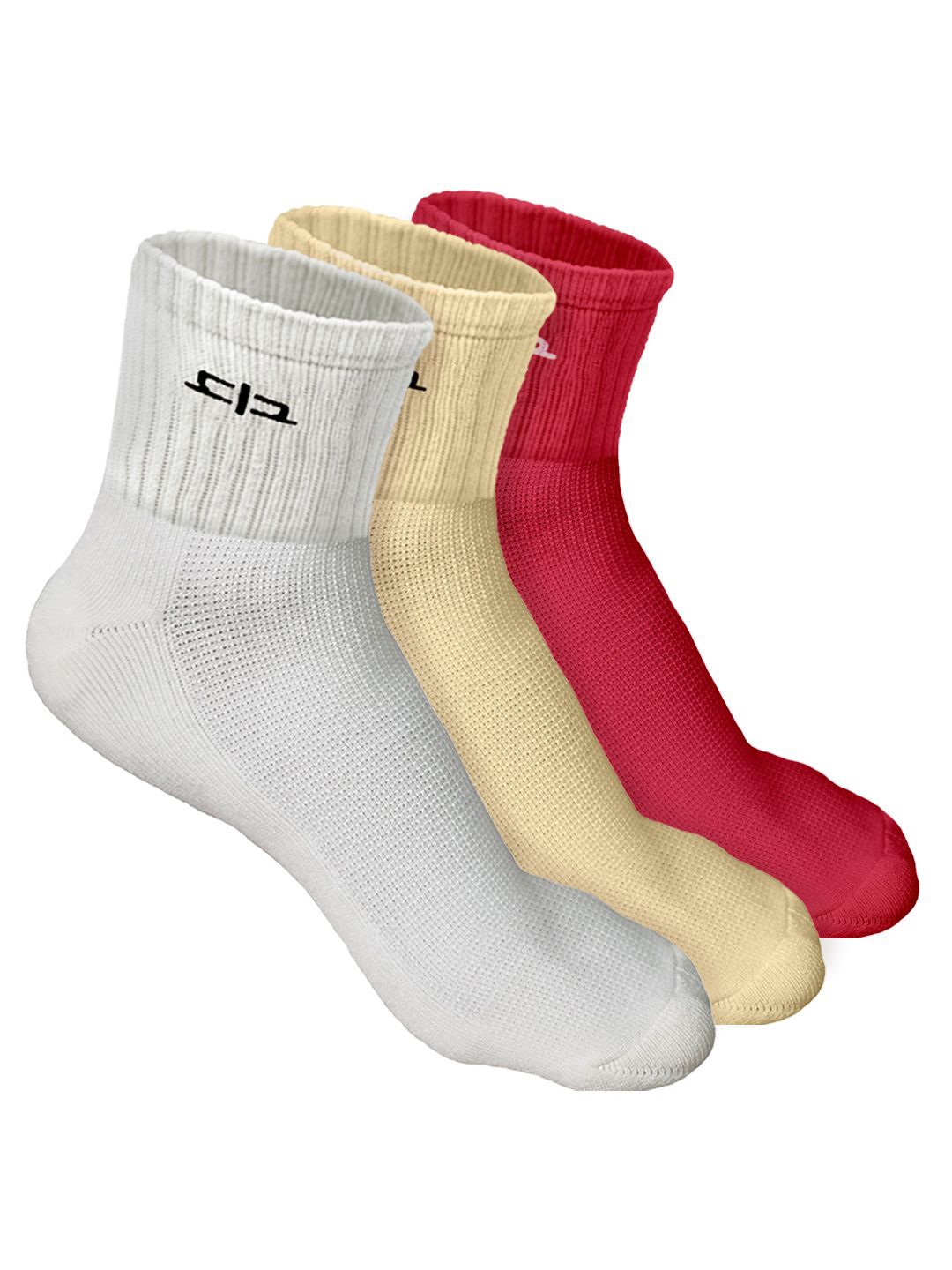 

Heelium Women Pack of 3 Bamboo Super Soft & Odour-Free Breathable Quater-Length Socks, Red