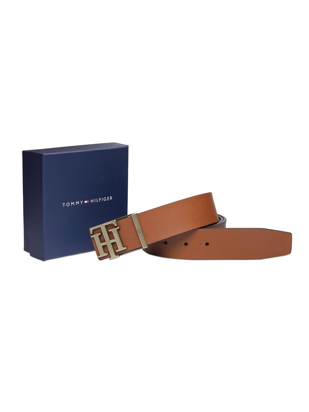 

Tommy Hilfiger Men Solid Push Pin Closure Casual Belt, Tan
