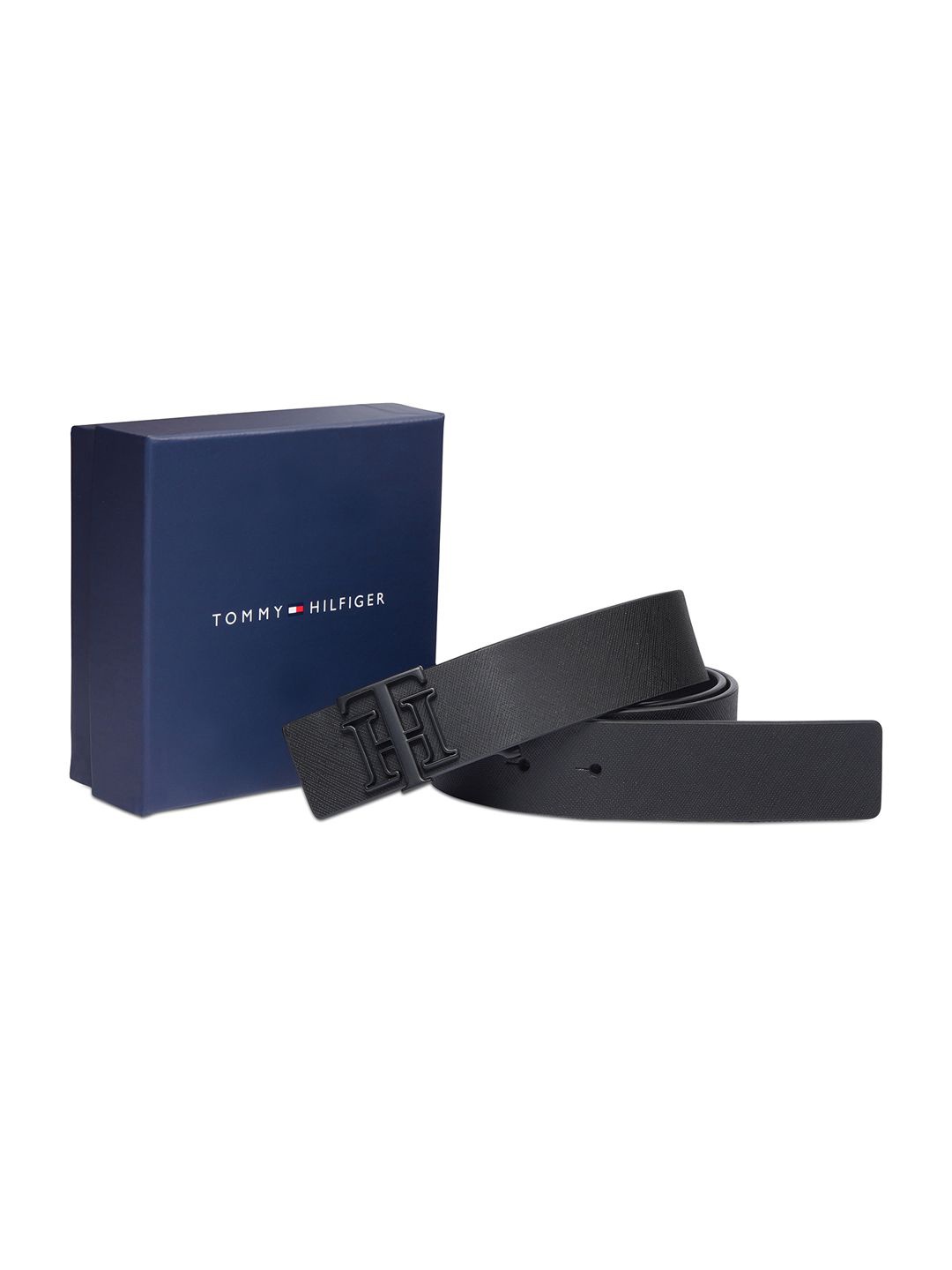 

Tommy Hilfiger Men Solid Push Pin Closure Casual Belt, Black