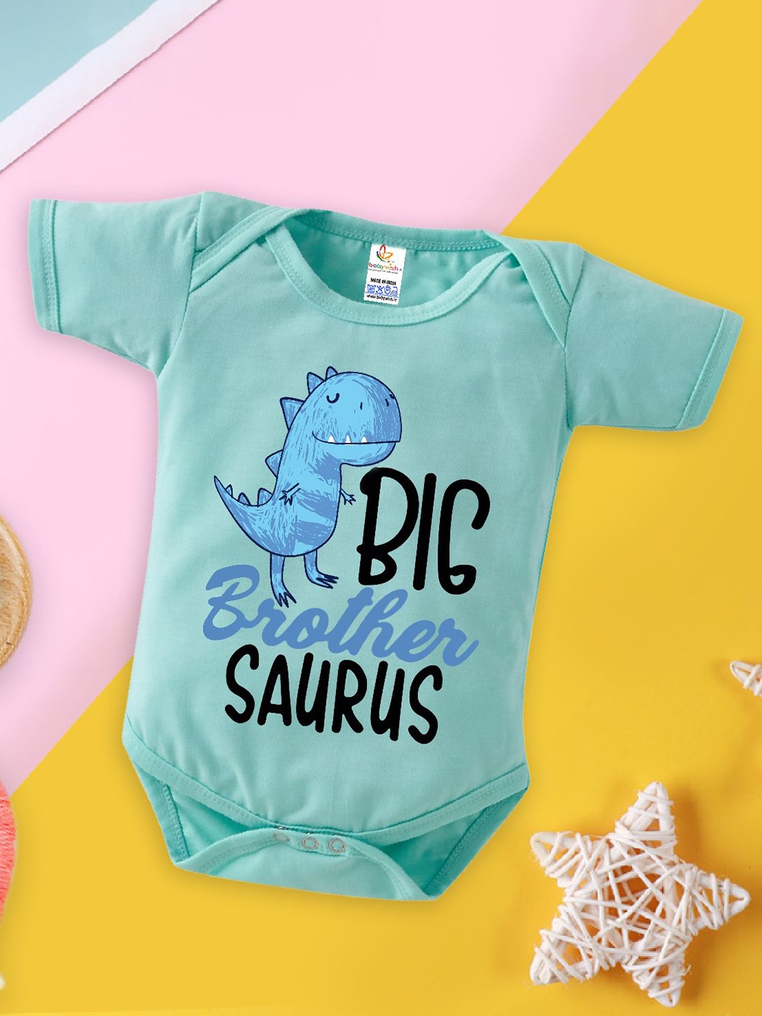 

Babywish Infants Printed Cotton Romper, Sea green