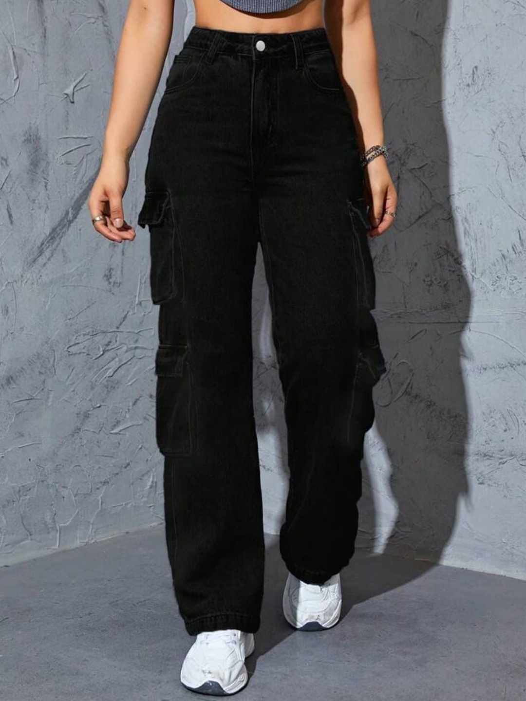 

Next One Women Smart Mid-Rise Clean Look Stretchable Jeans, Black