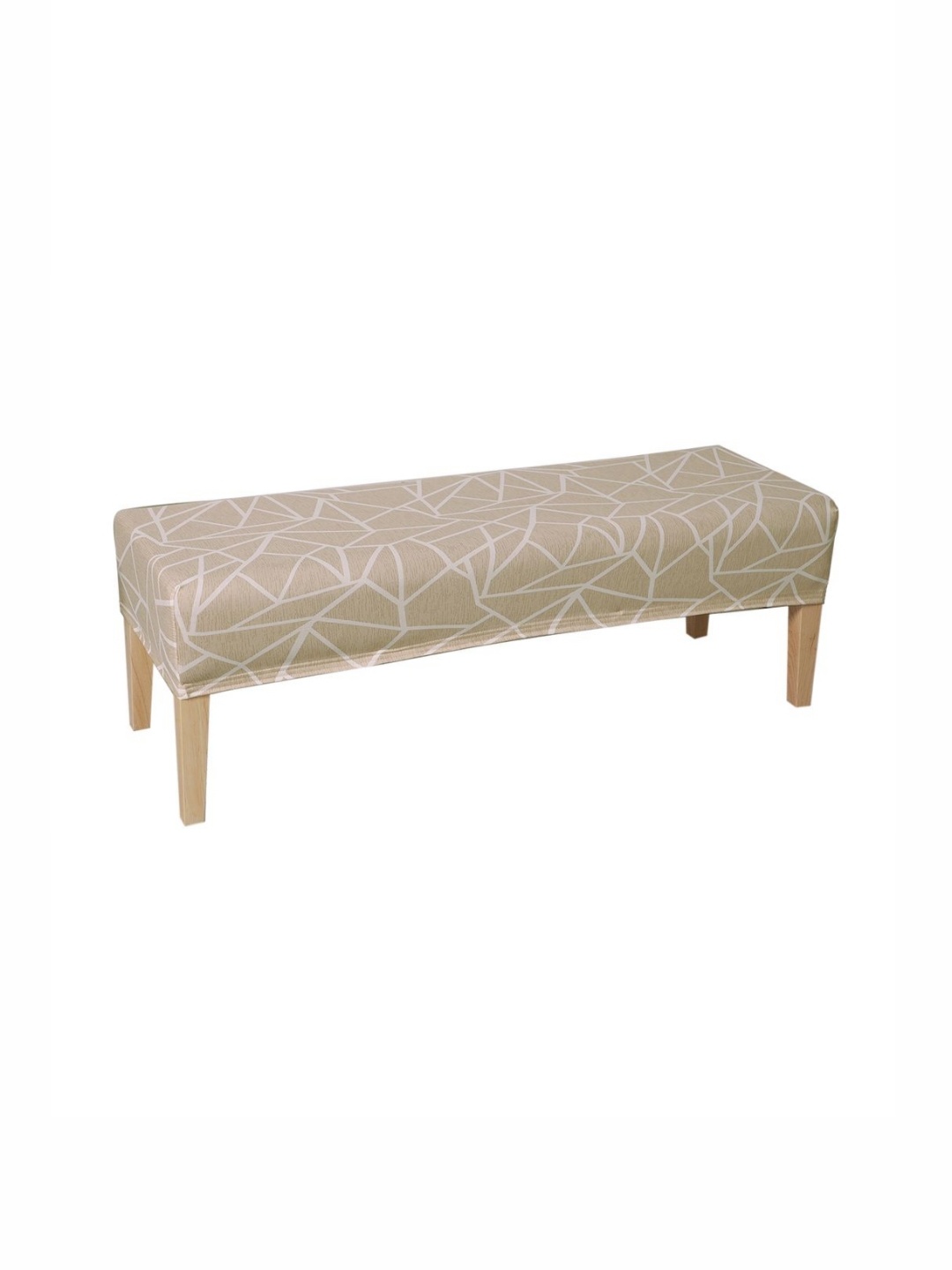 

HOKIPO Cream & White Printed Dining Bench Cover