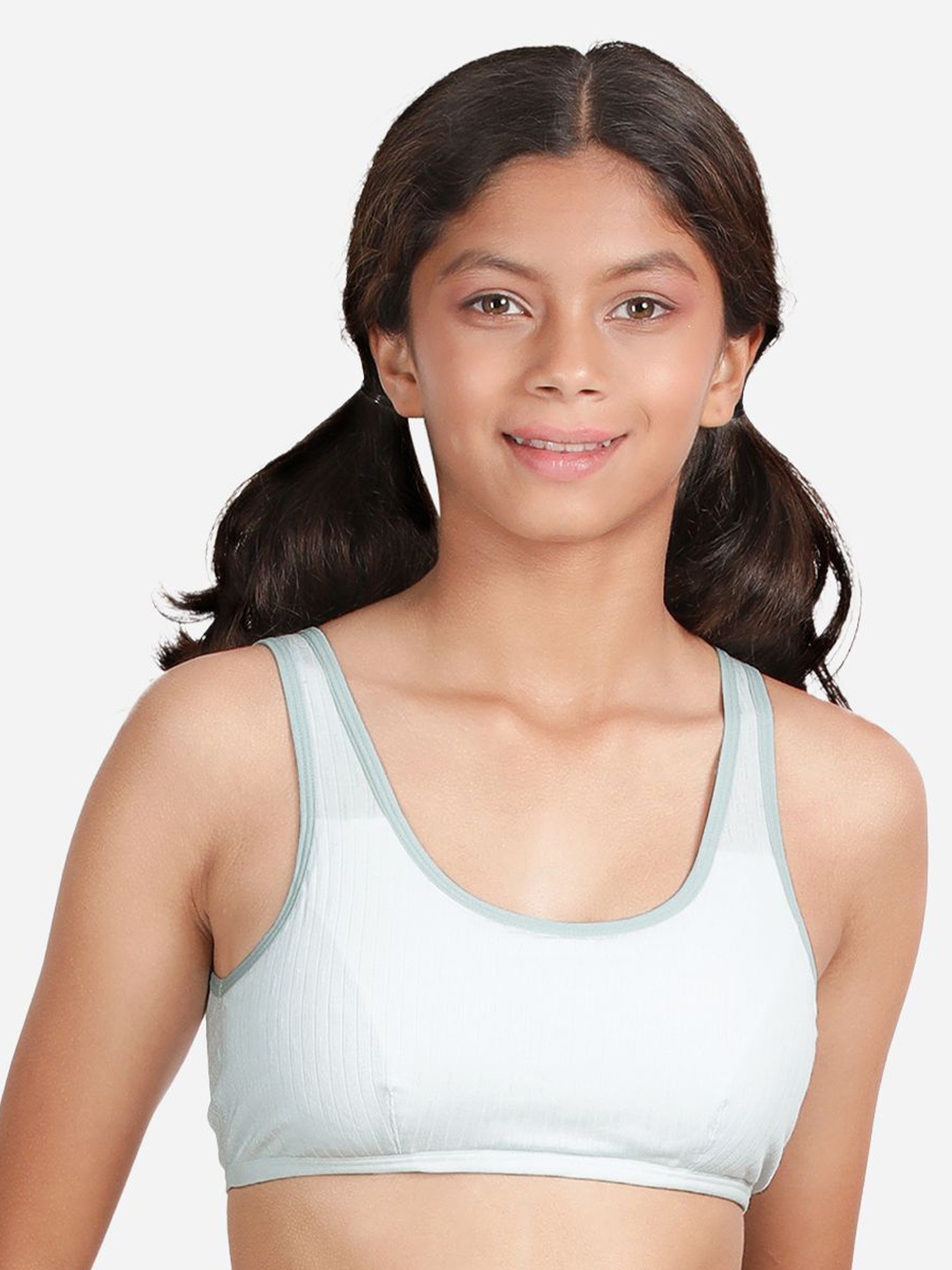 

shyaway Solid Full Coverage Beginners Bra, Blue