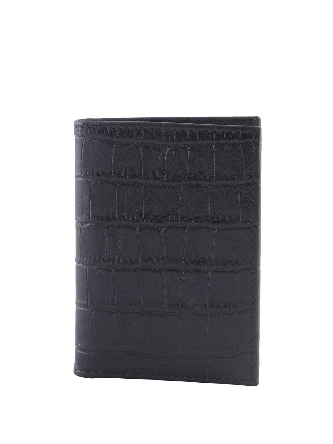 

Baraca Men Textured Leather Card Holder, Black