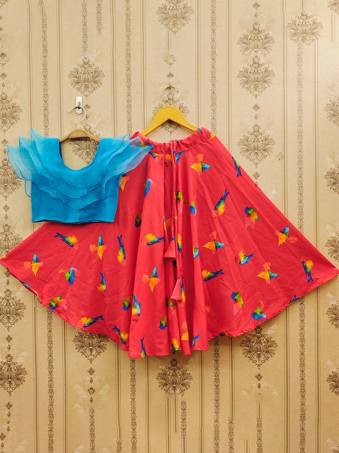 

BAESD Girls Ready to Wear Lehenga & Blouse, Red