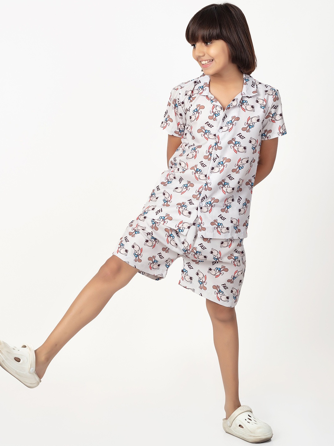

Gavin Paris Kids Printed Shirt With Short, Grey