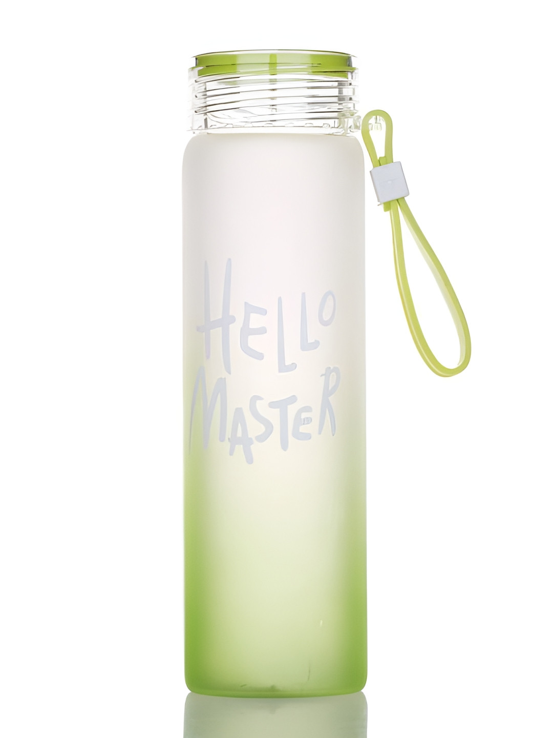 

WELOUR Green & White Glass Brand Logo Water Bottle 400 ml