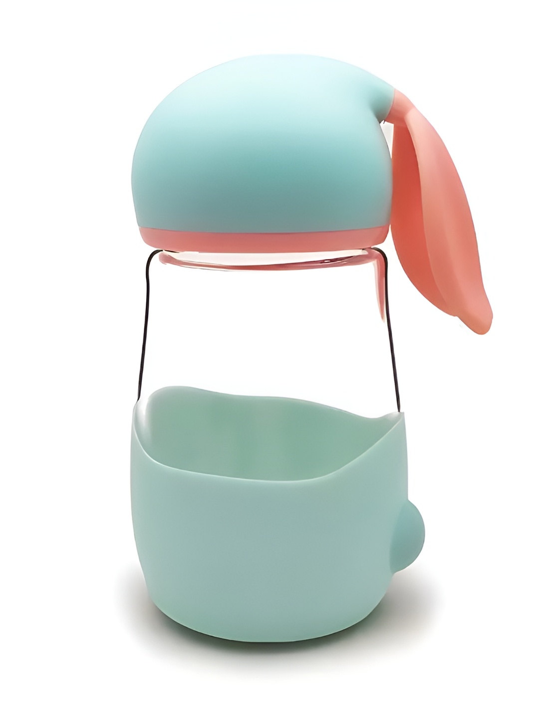 

WELOUR Blue & Transparent Glass Water Bottle 350 ml