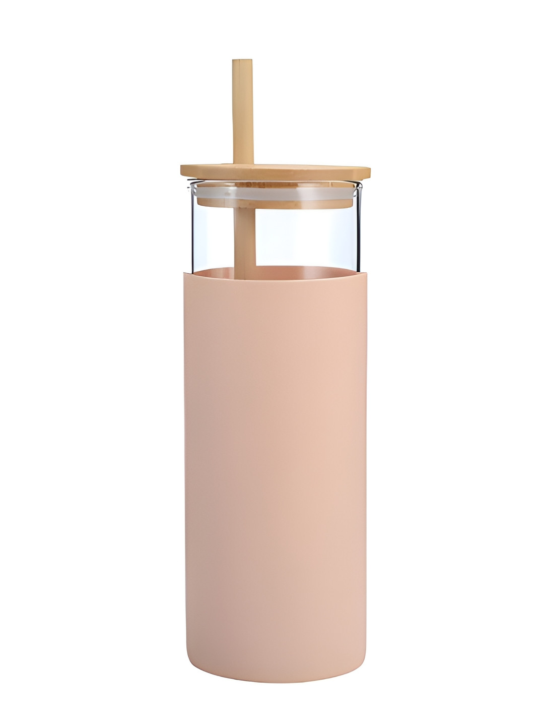 

WELOUR Brown & Transparent Glass Water Bottle 500 ml