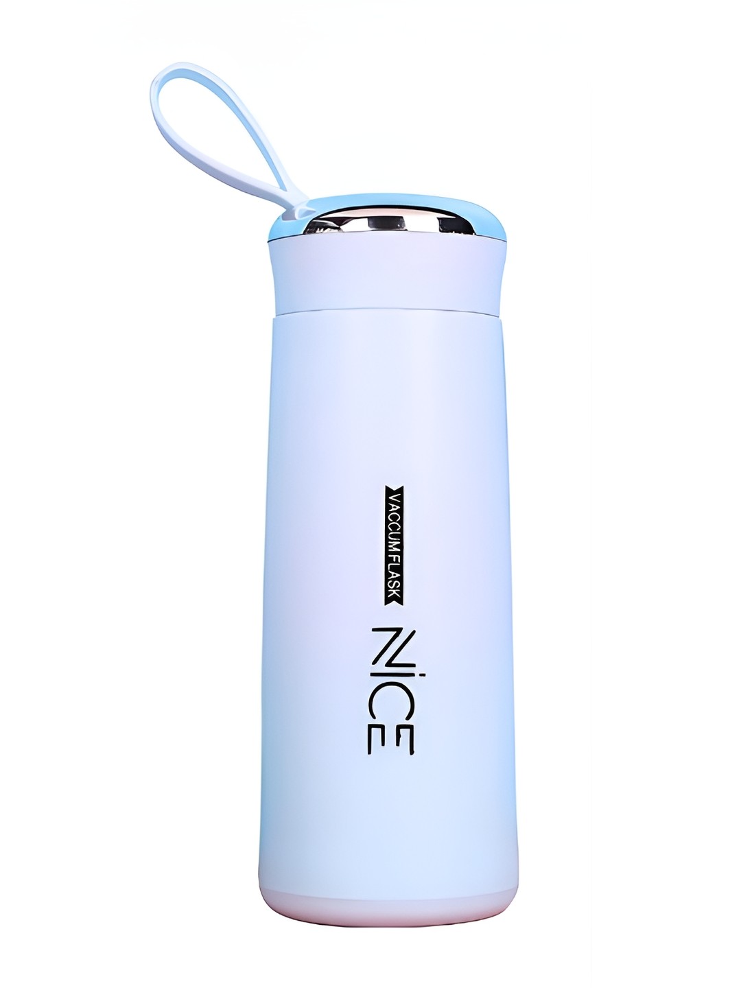 

WELOUR Blue & Black Glass Brand Logo Printed Water Bottle 400 ml