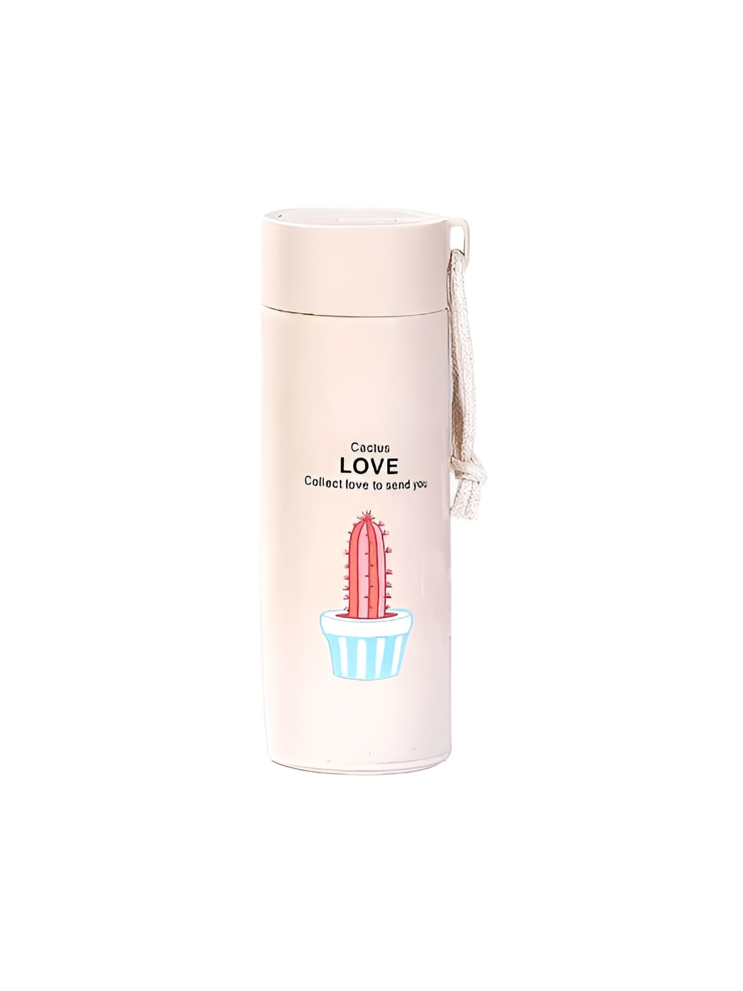

WELOUR Brown Typography Printed Glass Water Bottle 450ml