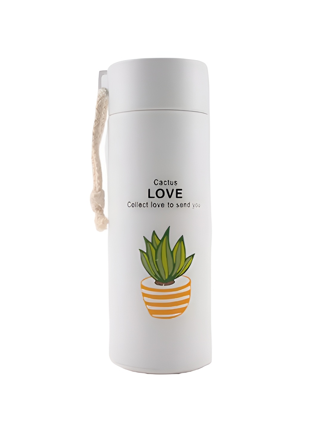 

WELOUR White & Green Glass Brand Logo Water Bottle 450 ml