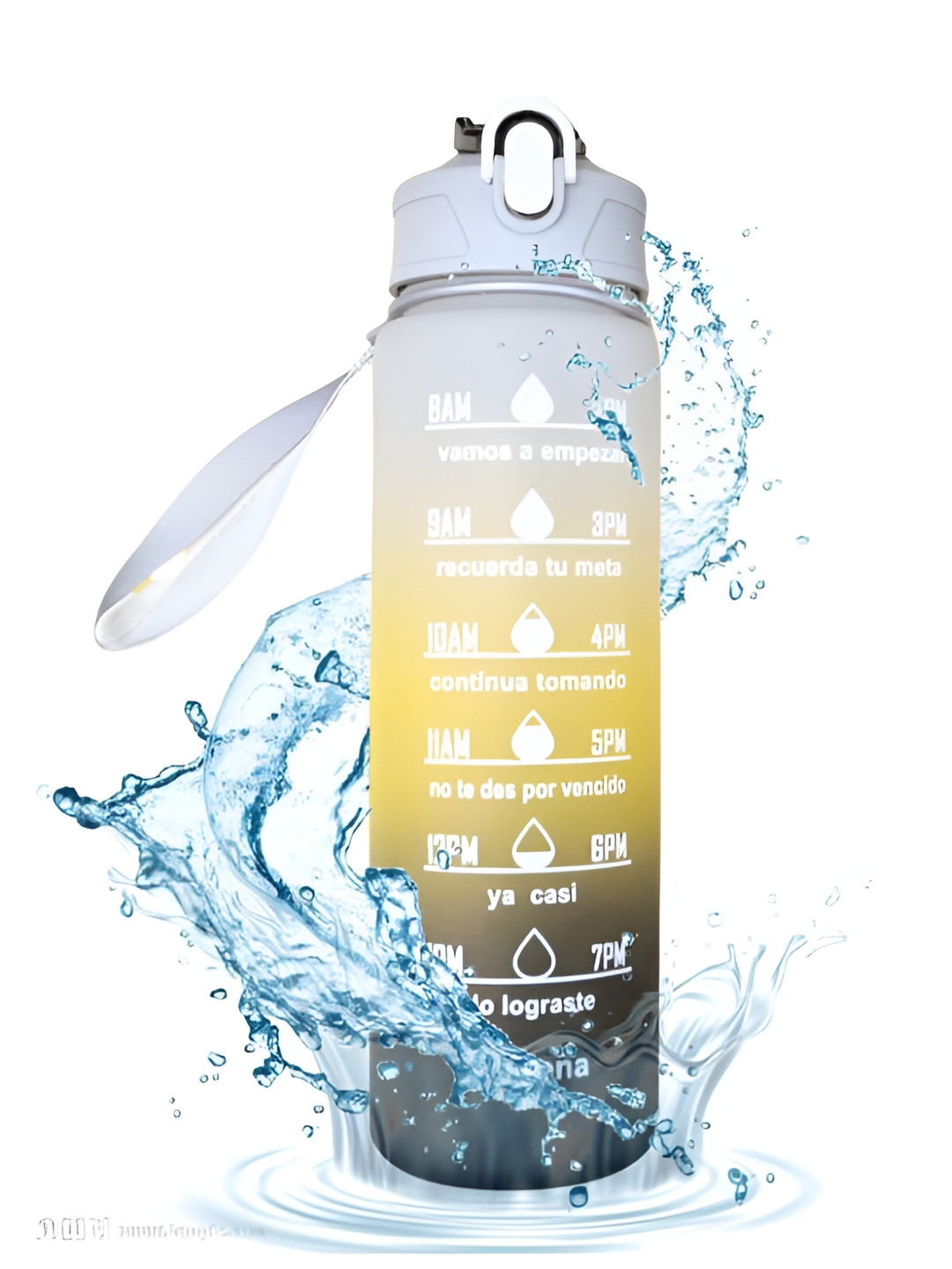 

WELOUR Yellow & Grey Typography Printed Water Bottle 900 ml