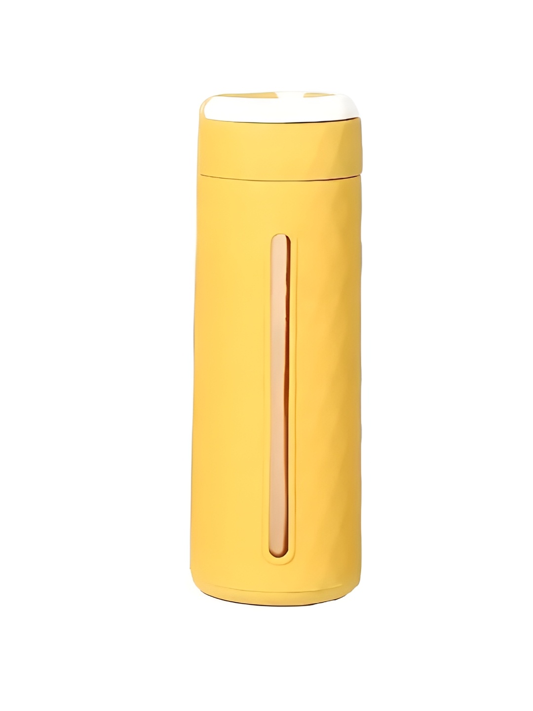

WELOUR Yellow Glass Textured Water Bottle 400 ml