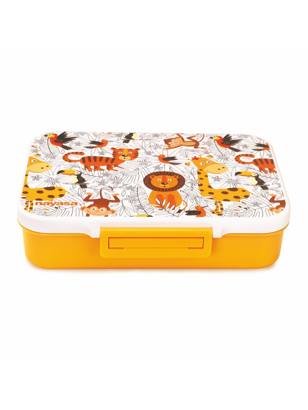 

Nayasa Bento Yellow & White Cartoon Printed 4 Compartmental Lunch Box