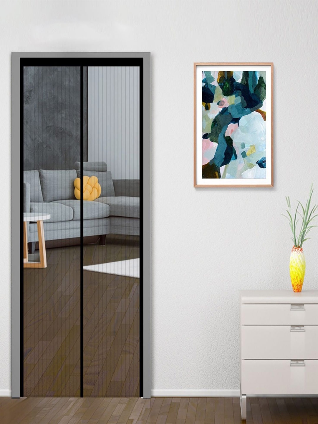 

Classic Mosquito Net Black Free Entry Fibreglass Door Mosquito Net