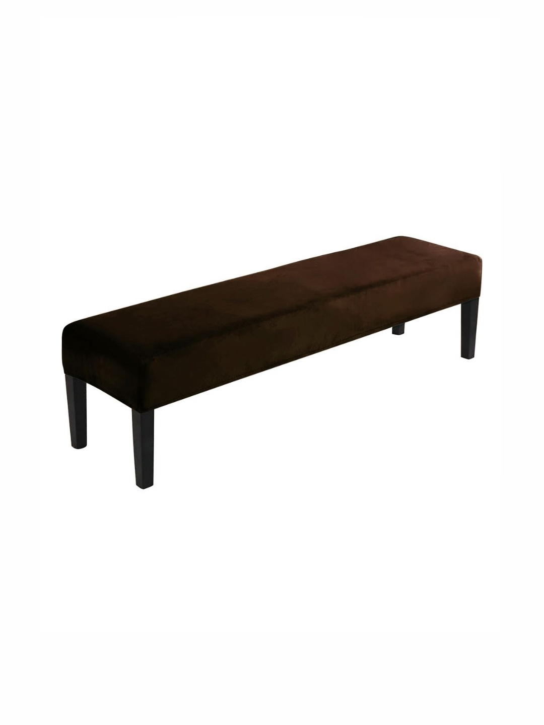 

HOKIPO Brown 210 GSM Velvet Stretchable Dining Bench Cover